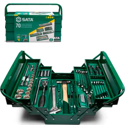 Kit Ferramentas Completo 70 Peças SATA Para Mecânica e Uso Doméstico Em Aço Cr-V ST95104A70