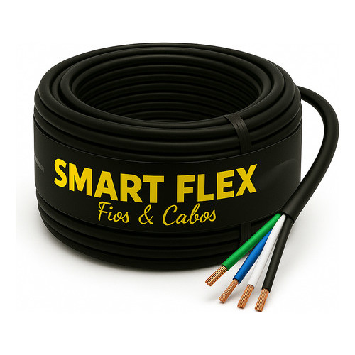 CABO PP PRETO 4X2,50 MM - 50 METROS em Oferta na Shopee