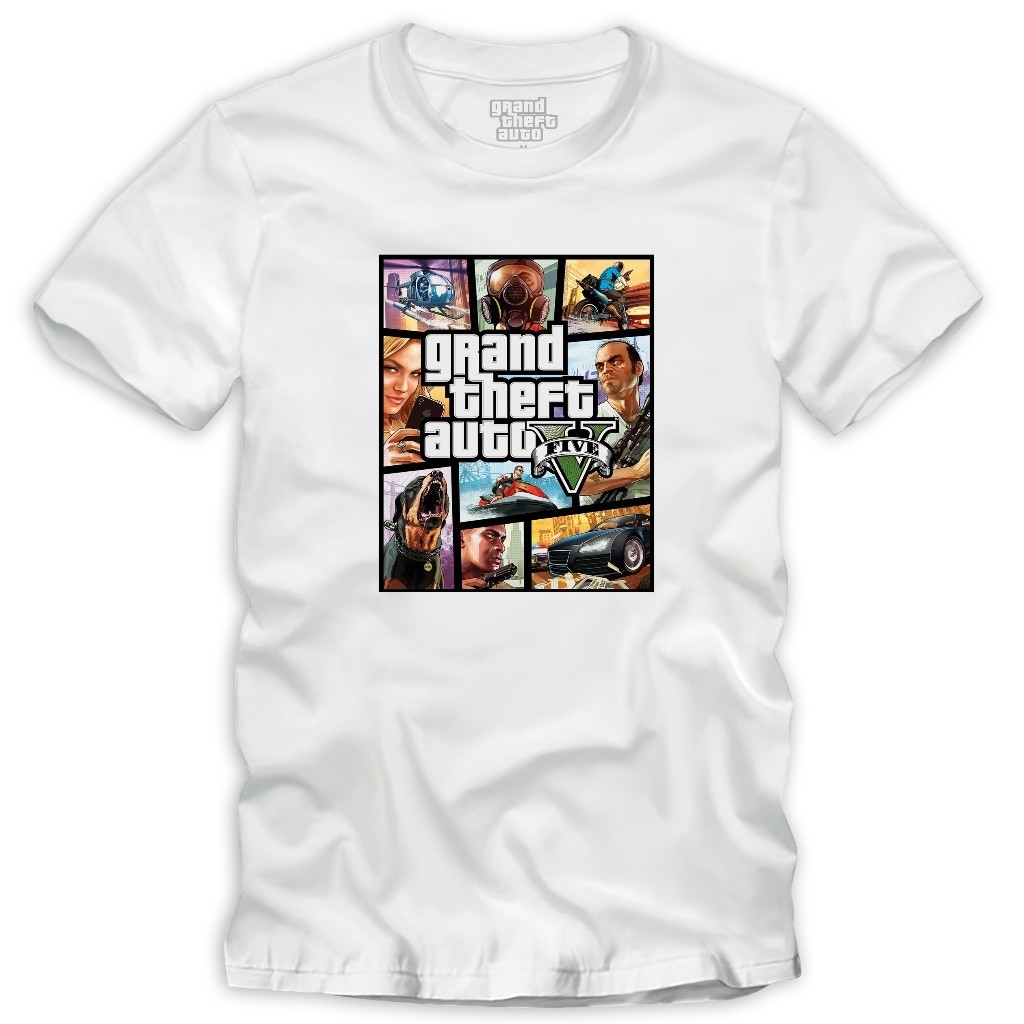 Camiseta Masculina Premium  GTA  Algodão adulto e Infantil Macia 100%algodão Confortável 