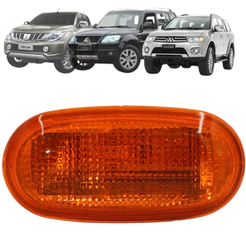 Lanterna Lateral Paralama Pisca Seta com LED L200 Triton Pajero TR4 Pajero Dakar Outdoor Sport 2007 Até 2015 Âmbar