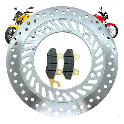 Disco Freio Dianteiro + Pastilha Cbx250 Twister Cb300r Cb300 