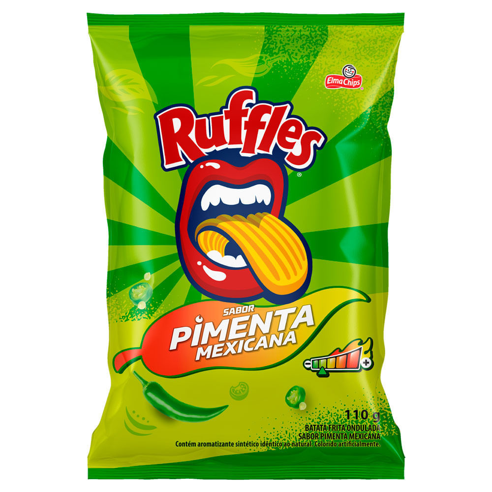Batata Ruffles Elma Chips Sabor Pimenta Mexicana 110g em Oferta na Shopee