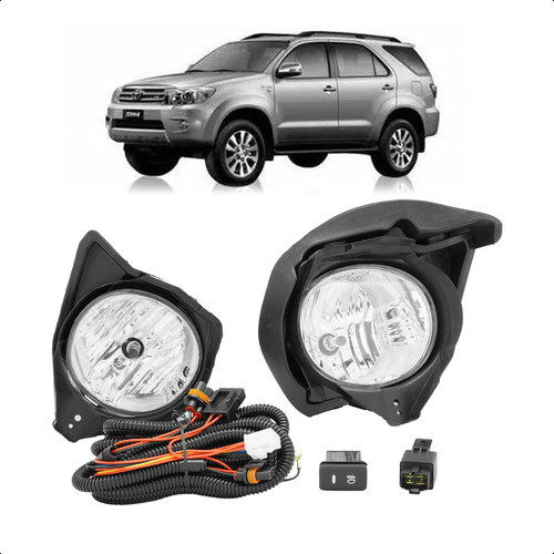 Kit Farol Milha Hilux Sw4 2005 2006 2007 2008 2009 2010 2011