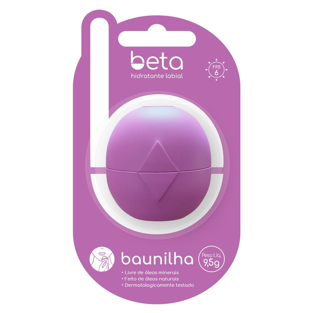 Hidratante Labial Beta FPS6 Cor Baunilha 9,5g em Oferta na Shopee