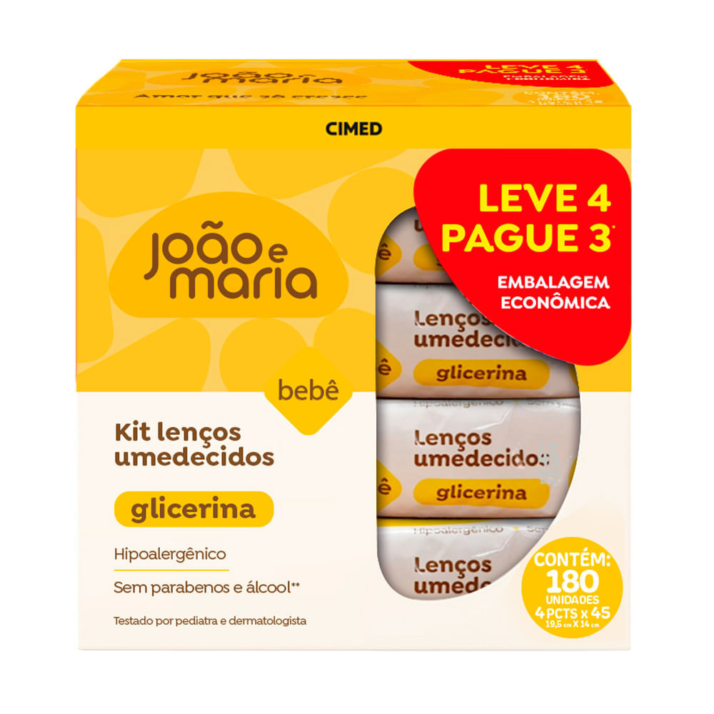 Lenço Umedecido Com Fragrância João e Maria Leve 45 Unidades Cada - Leve 4 Pague 3 em Oferta na Shopee