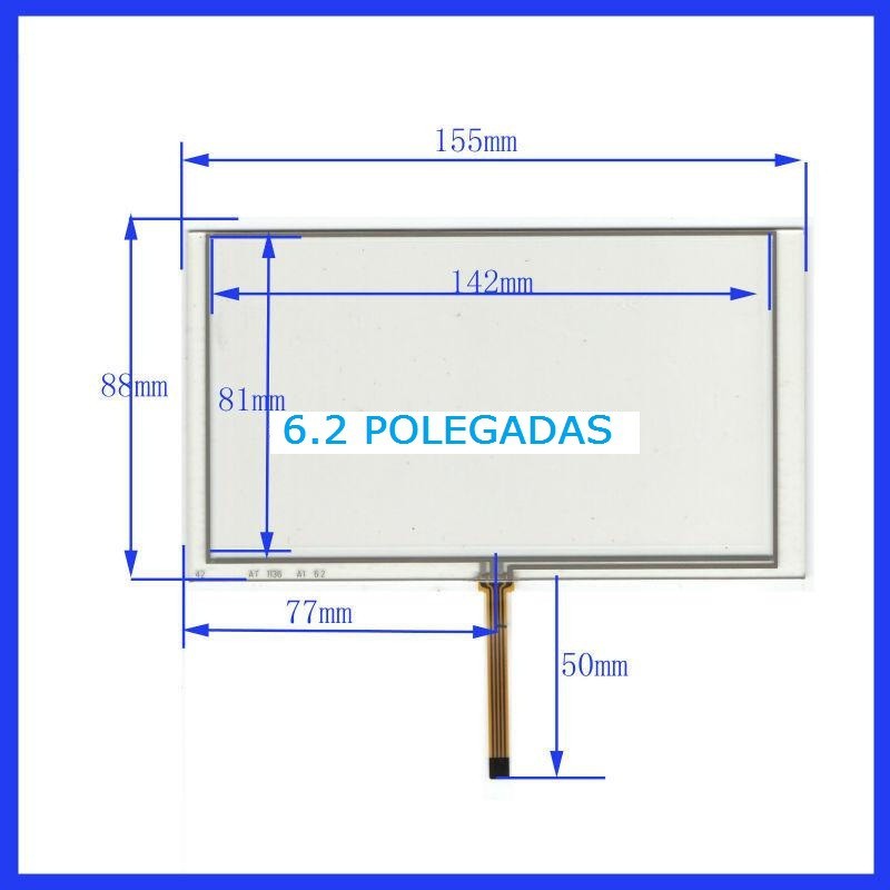 Tela Touch Screen 6.2 Central Multimídia M1/caska/buster