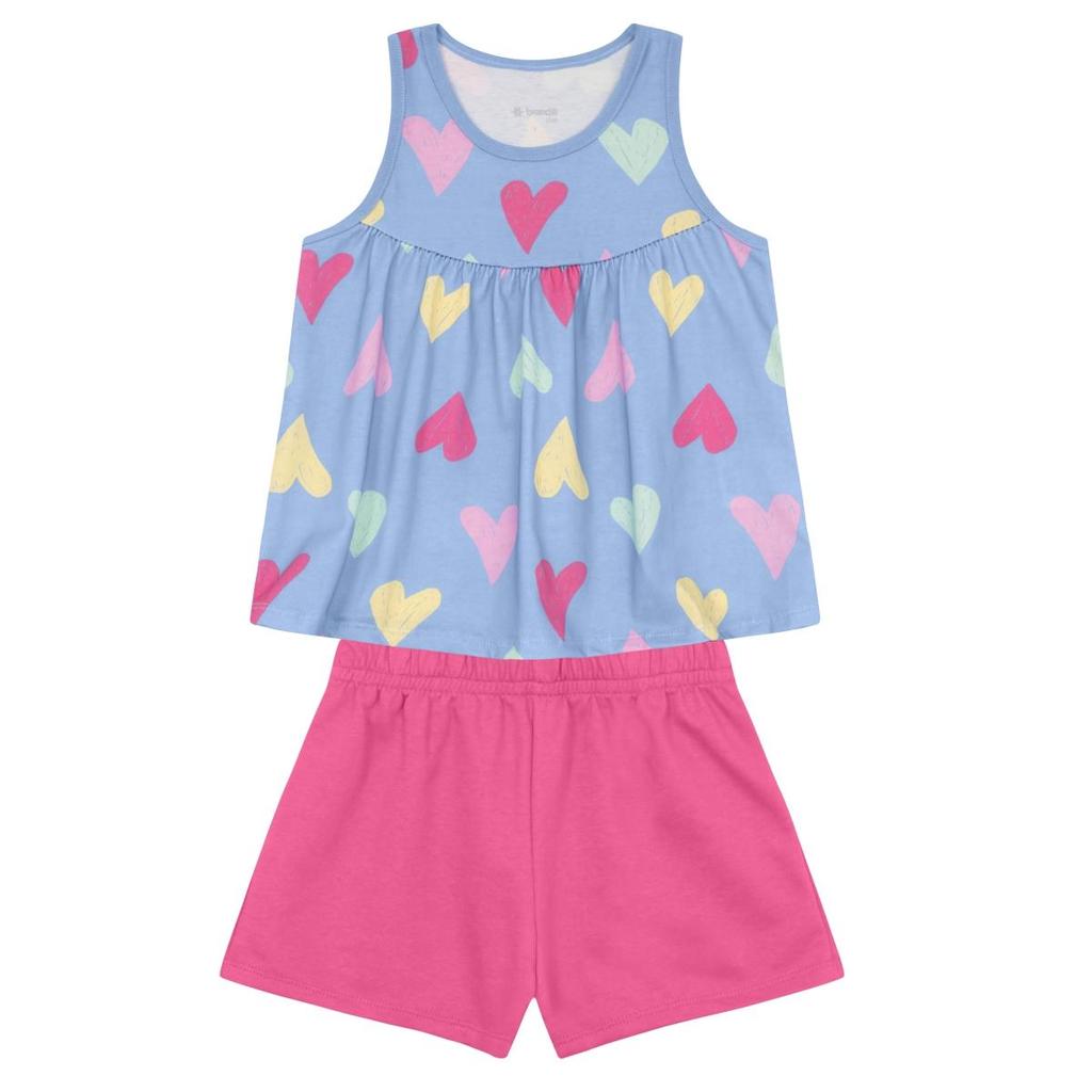 Conjunto infantil menina em malha Brandili em Oferta na Shopee