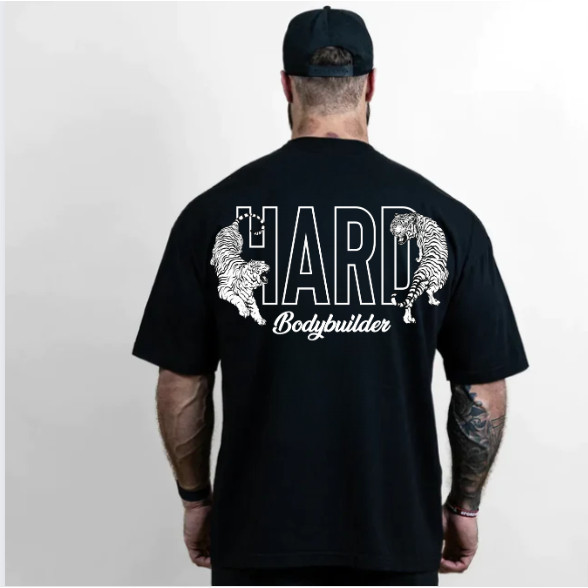 Camisa Oversized Academia Maromba Bodybuilder Treino Hard Camiseta Blusao Estilosa Musculacao