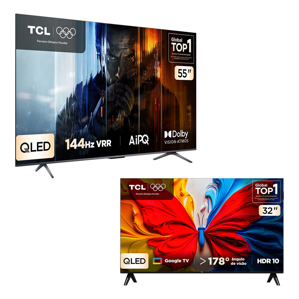 Combo Smart Tv Tcl 85 QLED 4K P7k WiFi 85p7k e Smart Tv Tcl 43 Full HD QLED S5k WiFi 43s5k - Miniatura 3