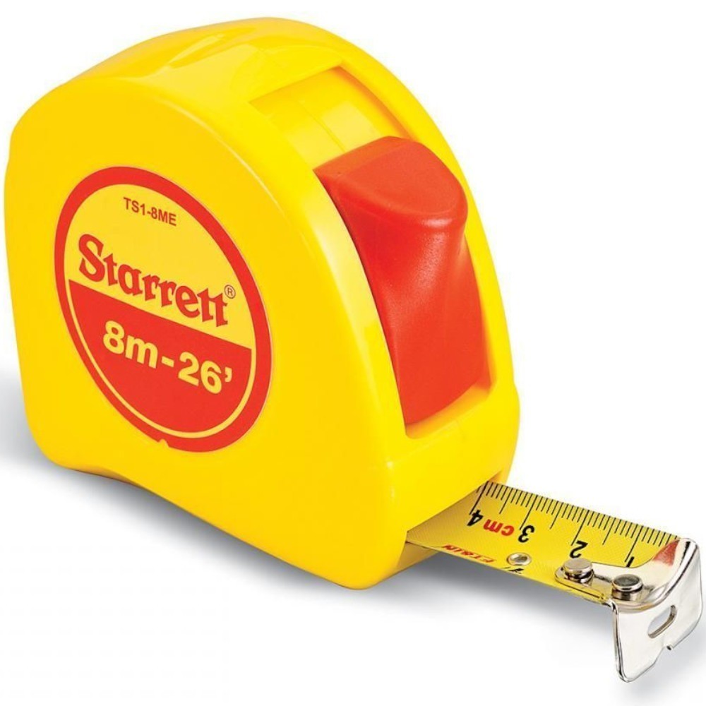 Trena com fita de aço 25 mm x 8 m com trava - TS1-8ME - Starrett em Oferta na Shopee