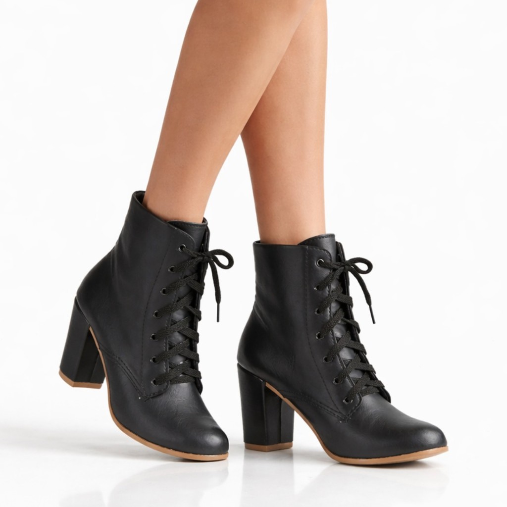 Bota Coturno Feminino Salto Alto Moda Blogueira Elegante Confortável E Macia