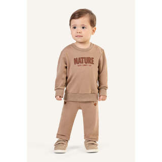 Conjunto Bebê Menino Moletom Nature Colorittá Marrom em Oferta na Shopee