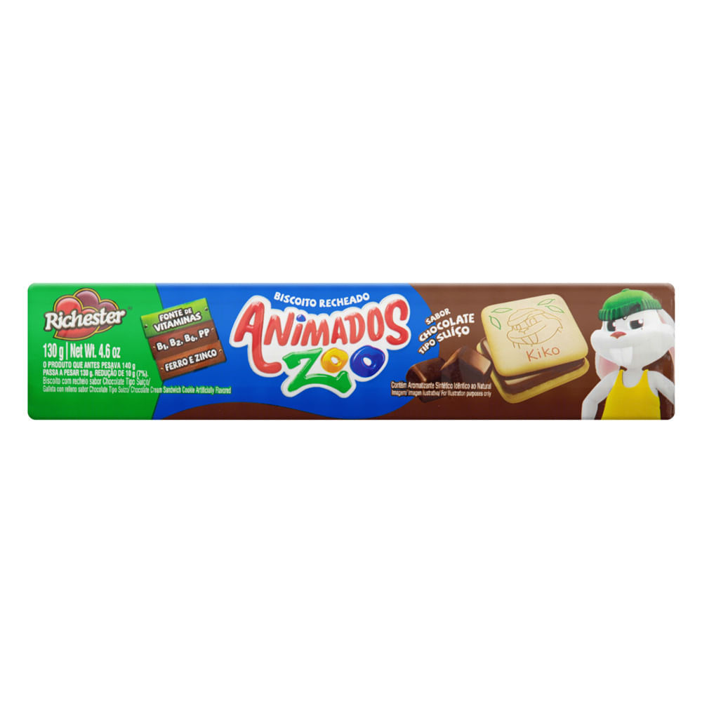 Biscoito Richester Animados Zoo - Comprar com Melhor Preço em Lanches