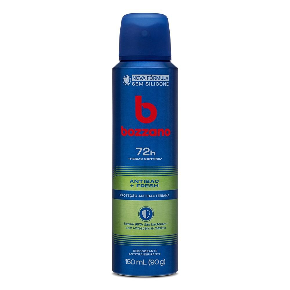 Desodorante Bozzano Antibac e Fresh Aerossol Antitranspirante Masculino 150ml em Oferta na Shopee