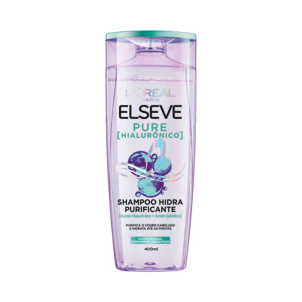Shampoo L'Oréal Paris Elseve Pure Hialurônico, 400ml em Oferta na Shopee