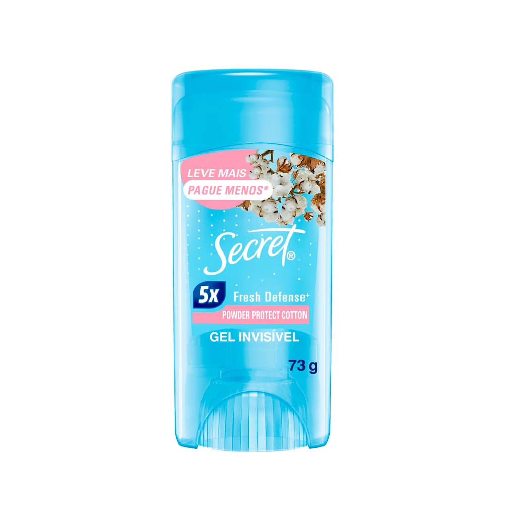 Desodorante Secret Fresh Defense Power Protect Cotton 73g em Oferta na Shopee