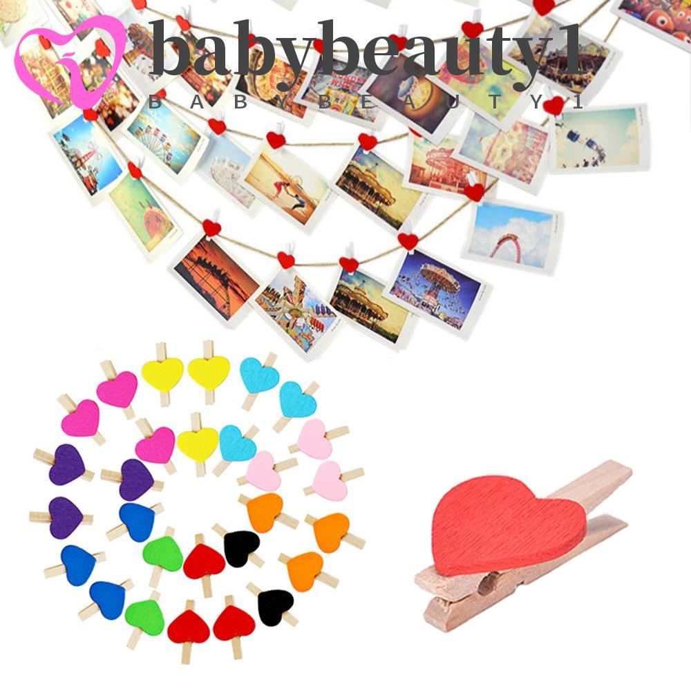 BABYBEAUTY1 Clipes Amorosos Mini Decoração De Festa Papéis Para Casa Prendedores De Roupa Em Formato De Coração em Oferta na Shopee