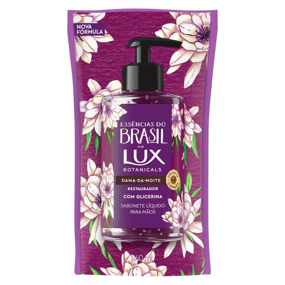 Sabonete Líquido Refil Lux Essências do Brasil Dama-da-Noite 240ml em Oferta na Shopee