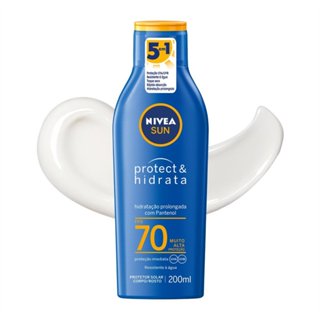 Protetor Solar Nivea Sun Protect & Hidrata FPS 70 Loção 200ml em Oferta na Shopee