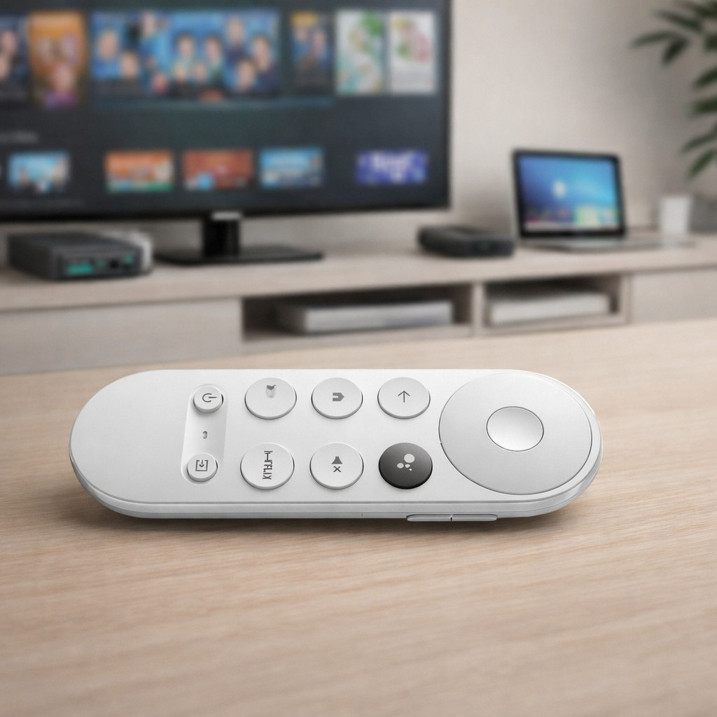 Controle Remoto para Chromecast 4K Google TV Comando de Voz IR LE-7642