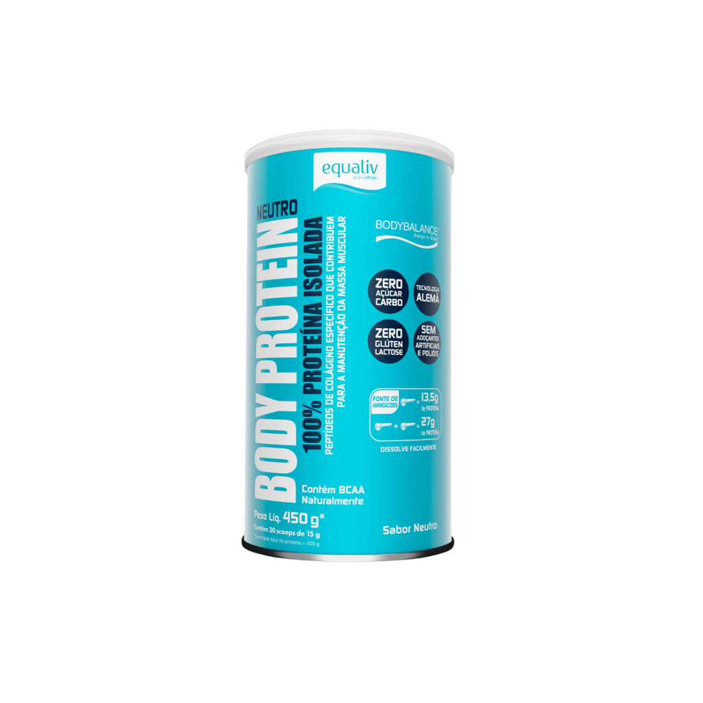 Body Protein 100% Proteina Isolada Equaliv  - Neutro (450g)