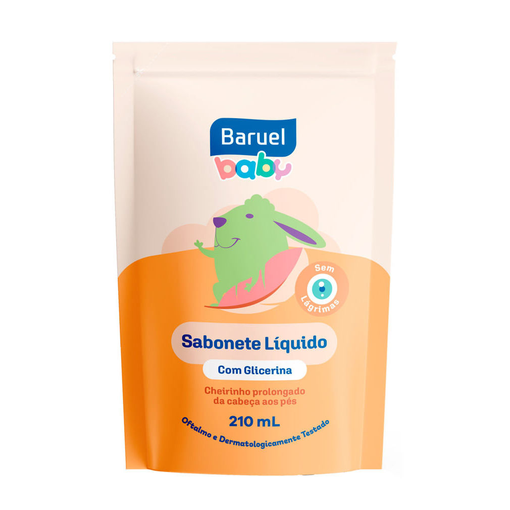 Sabonete Líquido Baruel Baby com Glicerina Refil 210ml em Oferta na Shopee