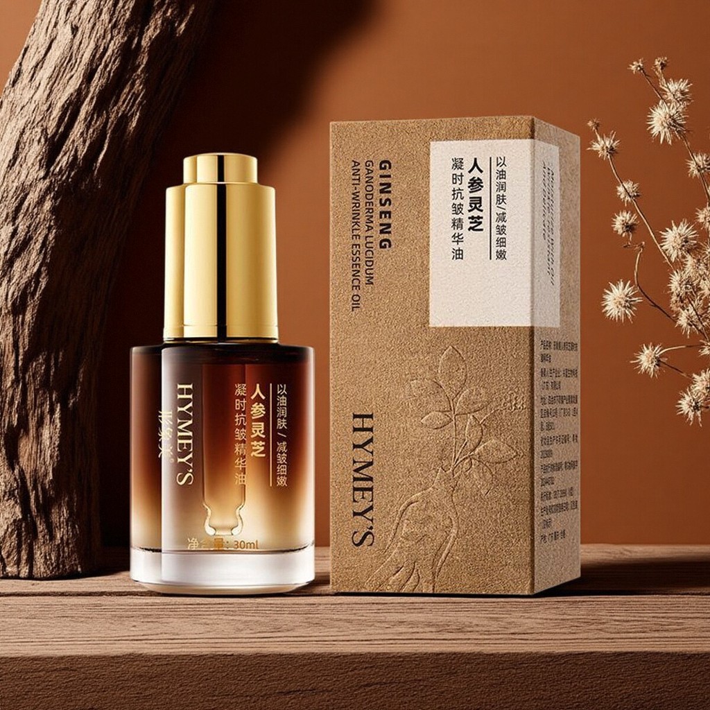 Imagem beleza Ginseng Ganoderma Lucidum Anti-rugas essência óleo líquido hidratante hidratante endurecimento líquido pro