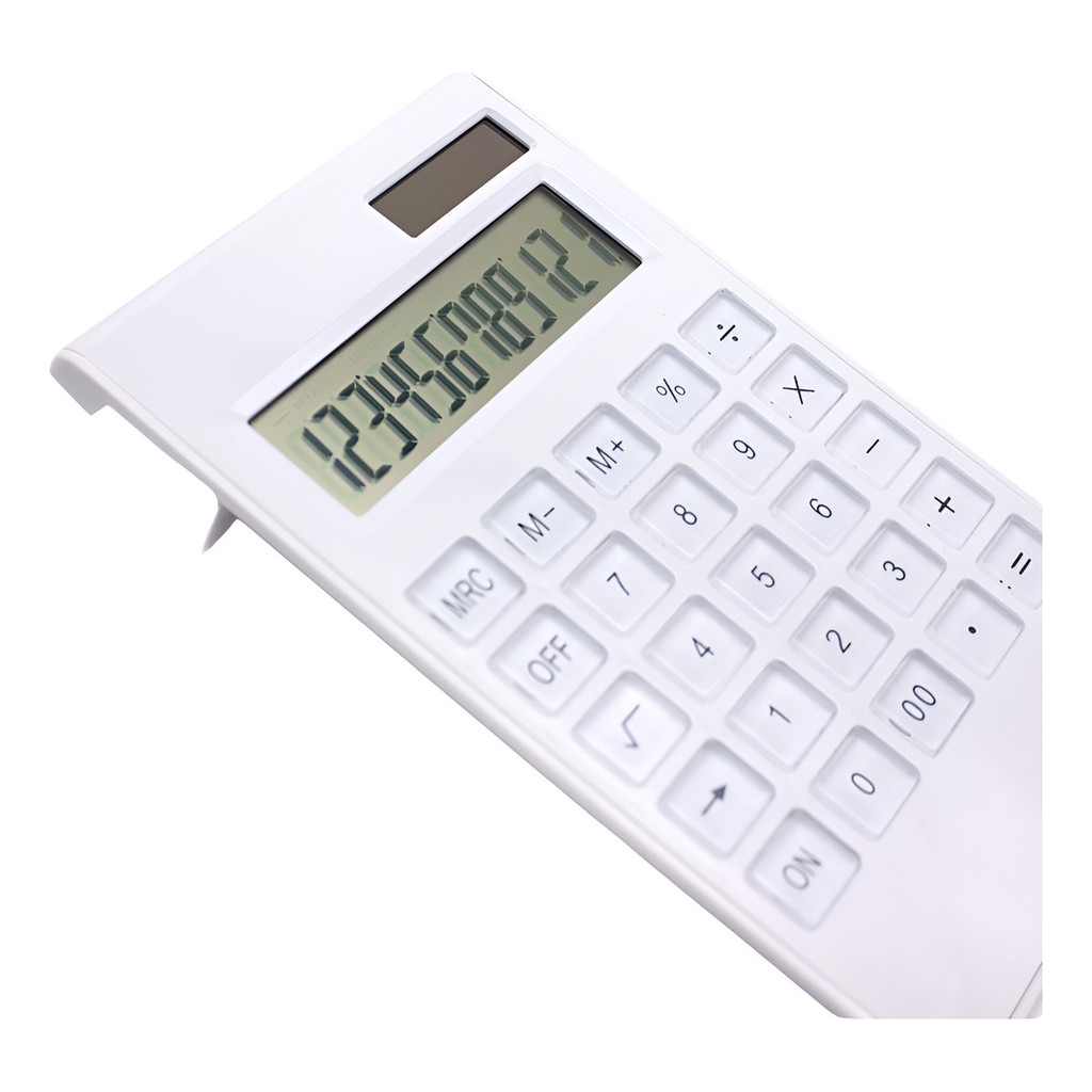 Calculadora De Mesa Ultra Fina Slim 12 Digitos Display Solar