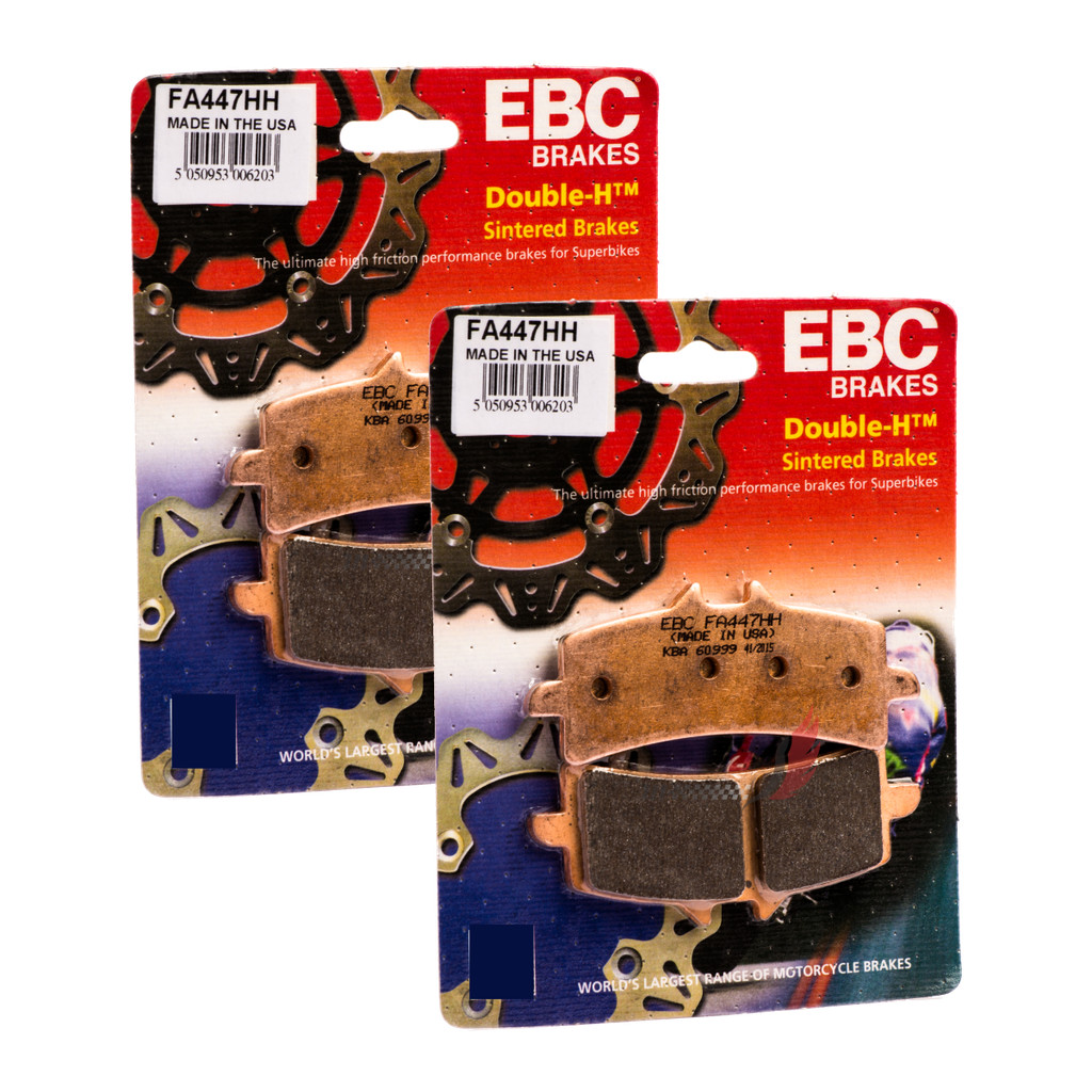 Kit 2 Pares Pastilha EBC Sinterizada FA447HH Dianteira Triumph Tiger 900 Rally Pro GT Pinça Brembo