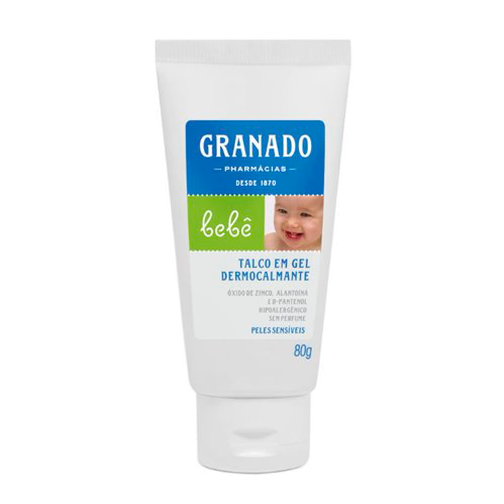 Talco em Gel Dermocalmante Granado Bebê Peles Sensíveis 80g em Oferta na Shopee