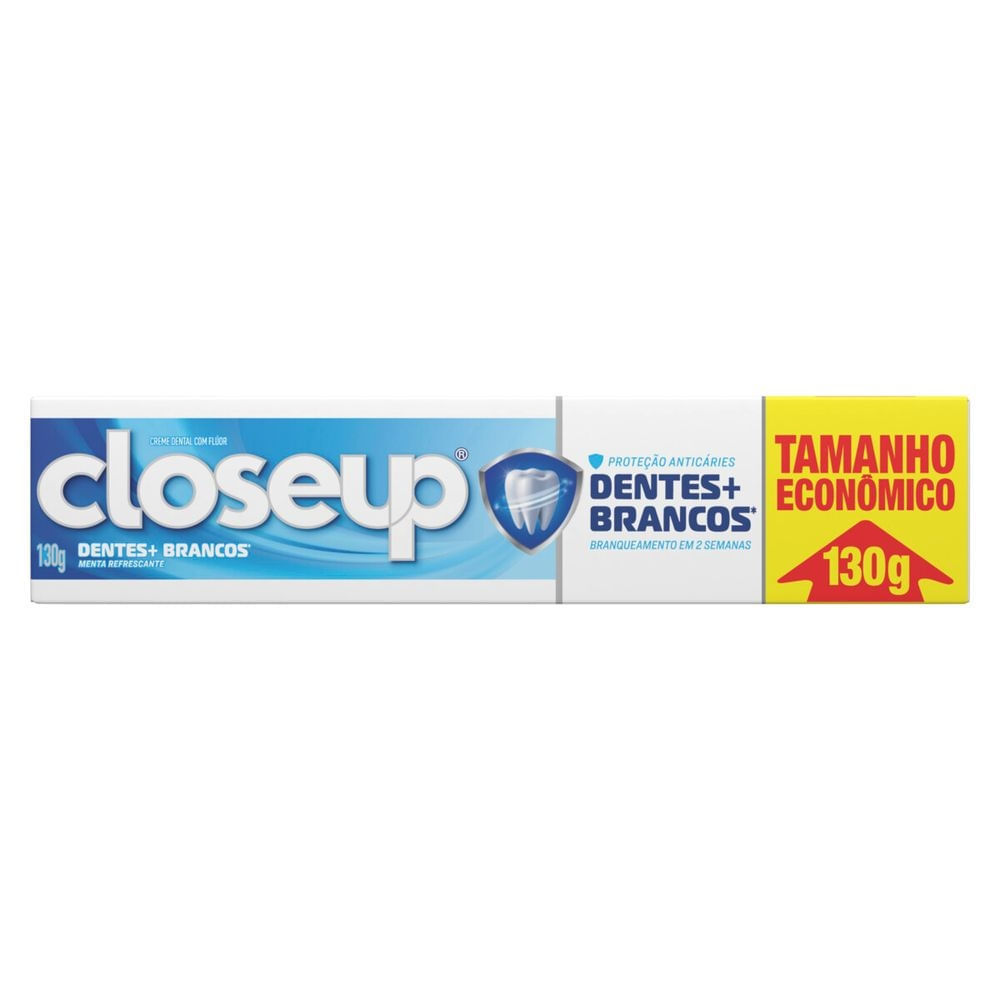 Creme Dental Closeup Dentes + Brancos Menta Refrescante 130g em Oferta na Shopee