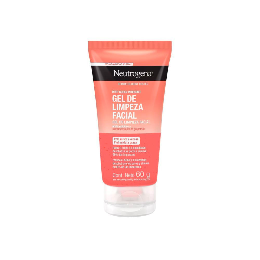 Neutrogena Deep Clean Intensive Grapefruit Gel de Limpeza Facial 60g em Oferta na Shopee