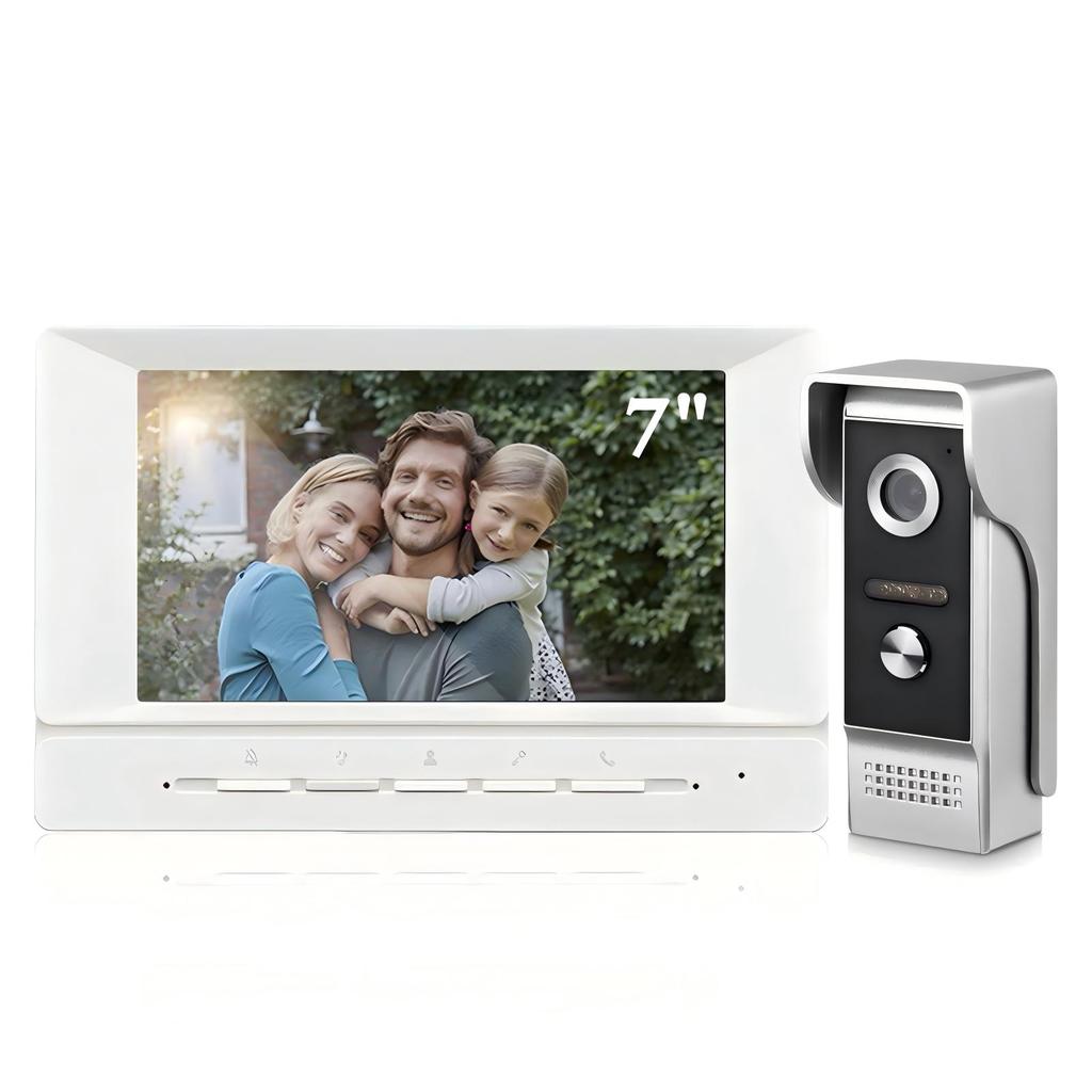 Video Porteiro 7" Full HD Visão Noturna WIFI Compativel Com App Tuya Smart Life