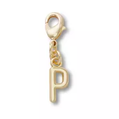 Jibbitz™ Pingente Letra P Dourada Único