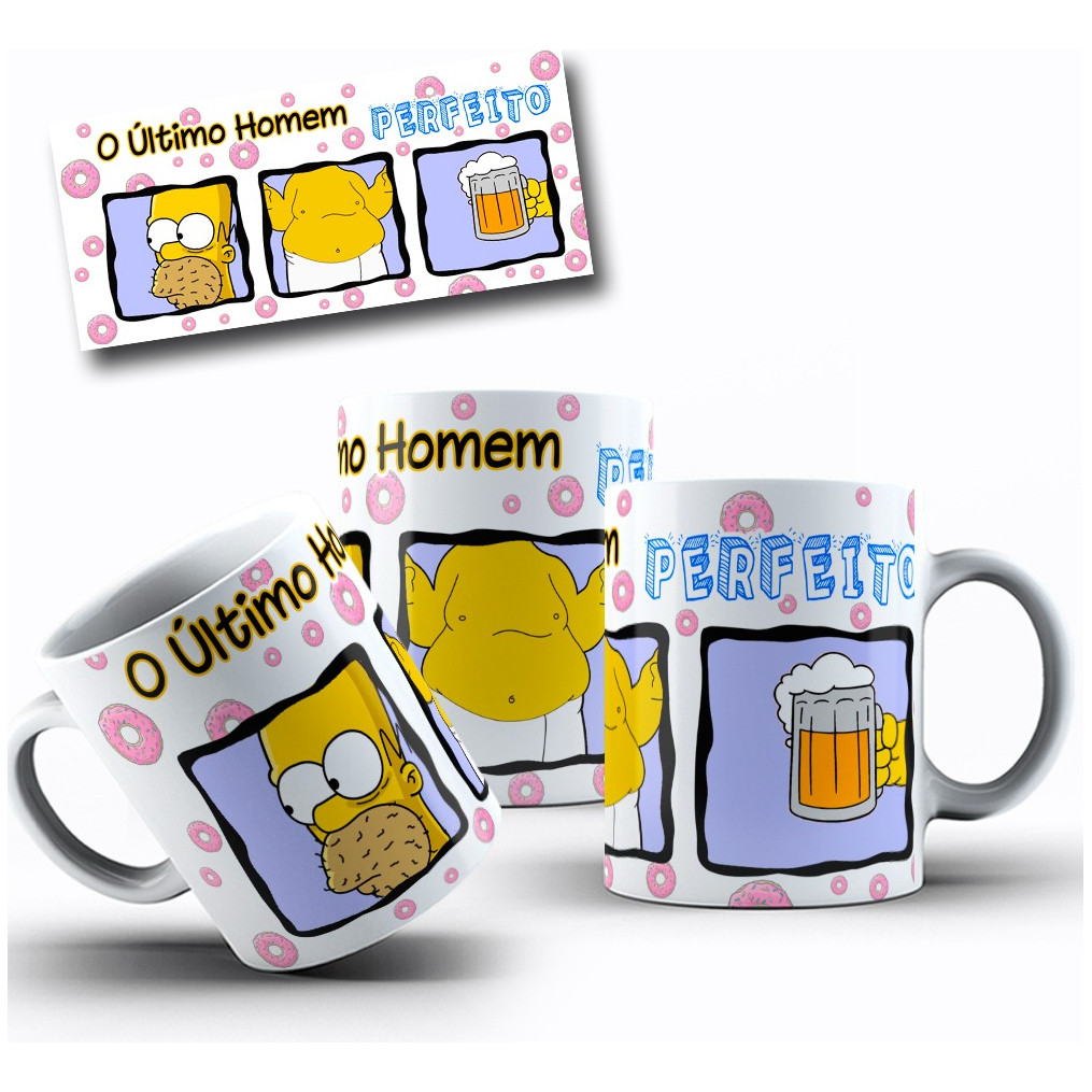 Caneca Dos Simpsons Homer Simpson O Ultimo Homem Perfeito Branco O Ultimo Homem Perfeito