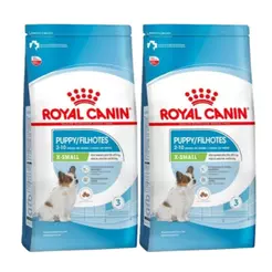 Kit 2 Ração Royal Canin X-Small Junior Cães Filhotes - 2.5Kg