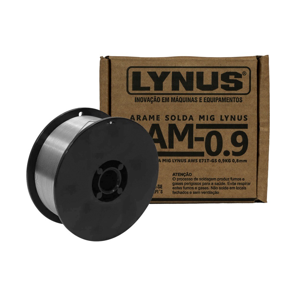 Arame para solda mig 0,8 mm 900g uso sem gás - LAM-09 Lynus