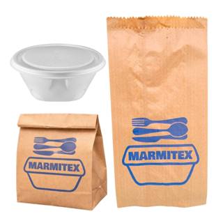 500 Sacos Kraft para Marmitas  Marmitex Delivery e Retirada em Oferta na Shopee