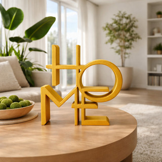 Escultura HOME Decorativa Enfeite Minimalista Moderno para Ambiente
