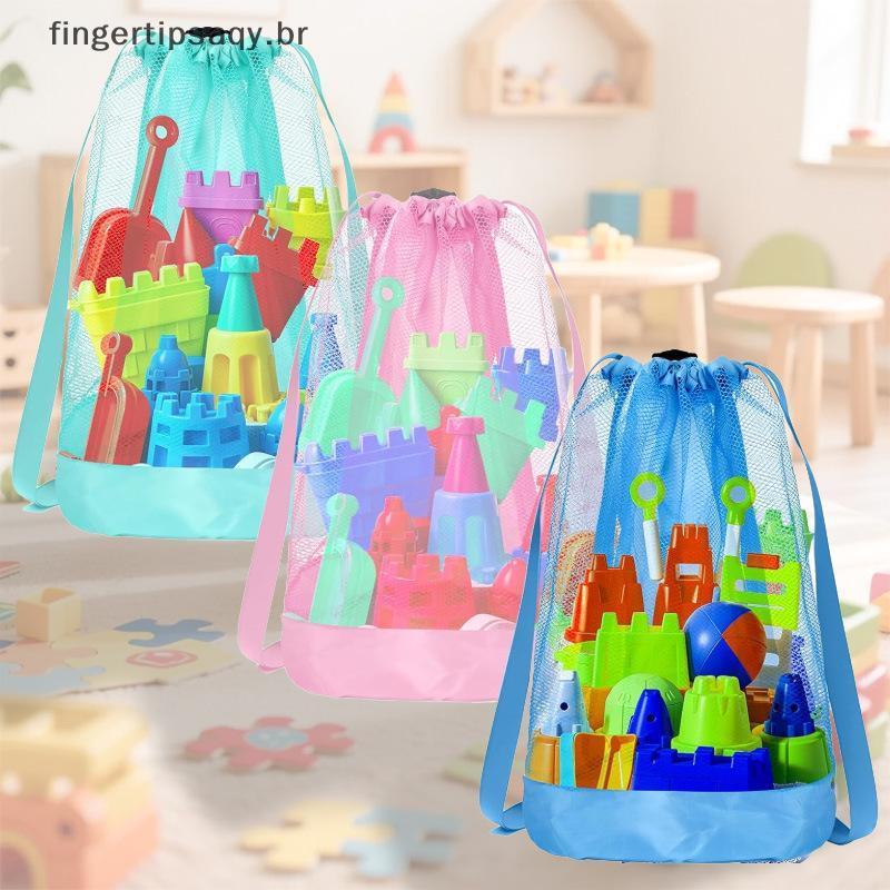 FINGE Extra-Grande Resistente À Areia Cordão Praia Bapa Crianças Piscina Brinquedos Saco De Armazenamento Para Coleta De