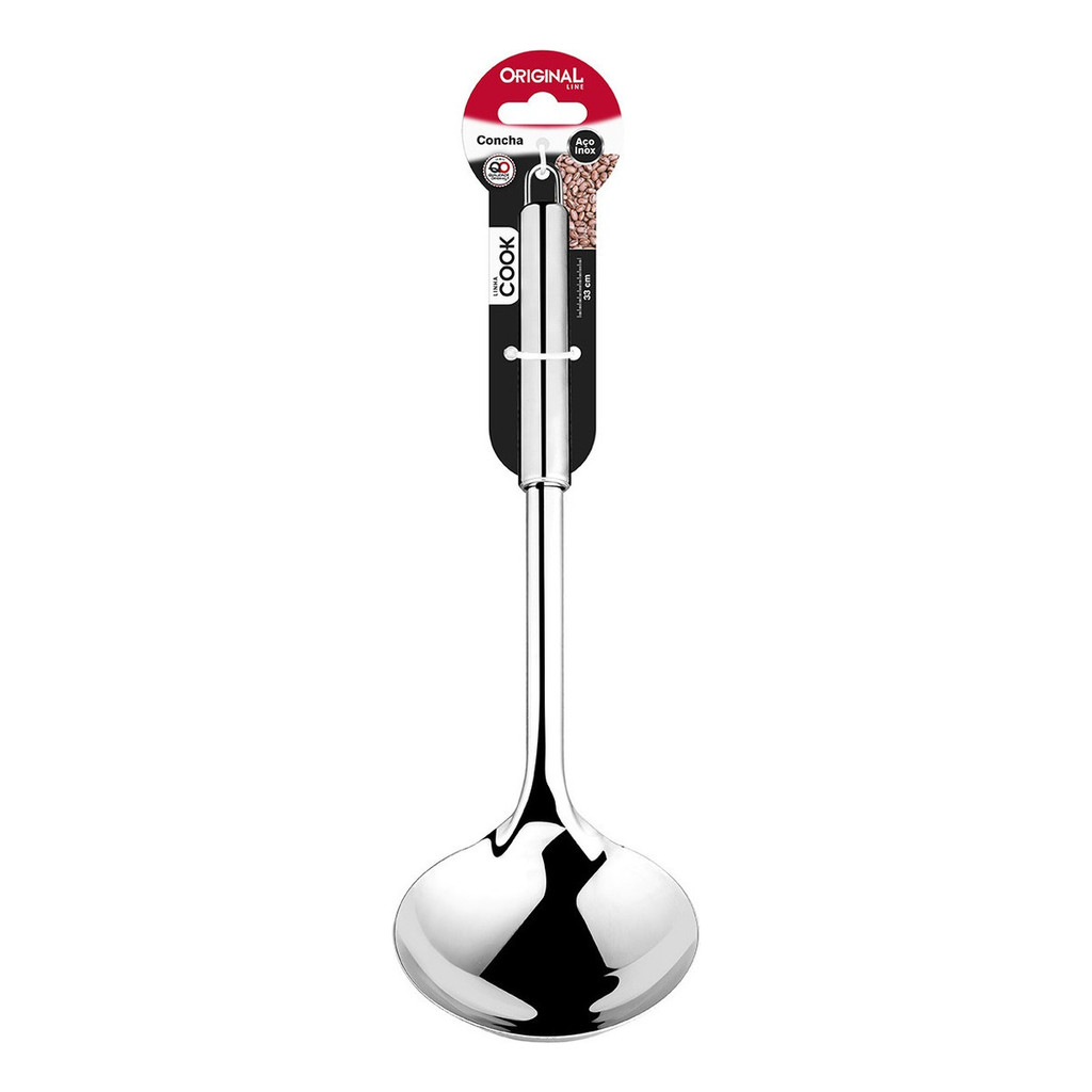 Concha De Cozinha Feijão Utensilio Em Aço Inox 33cm