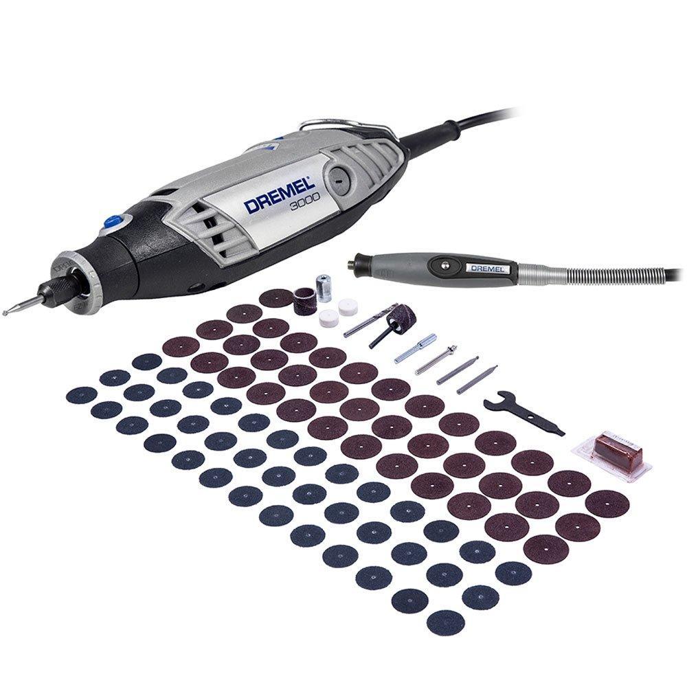 Microrretífica 3000-1/82 220V com Eixo Flexível e 82 Acessórios DREMEL
