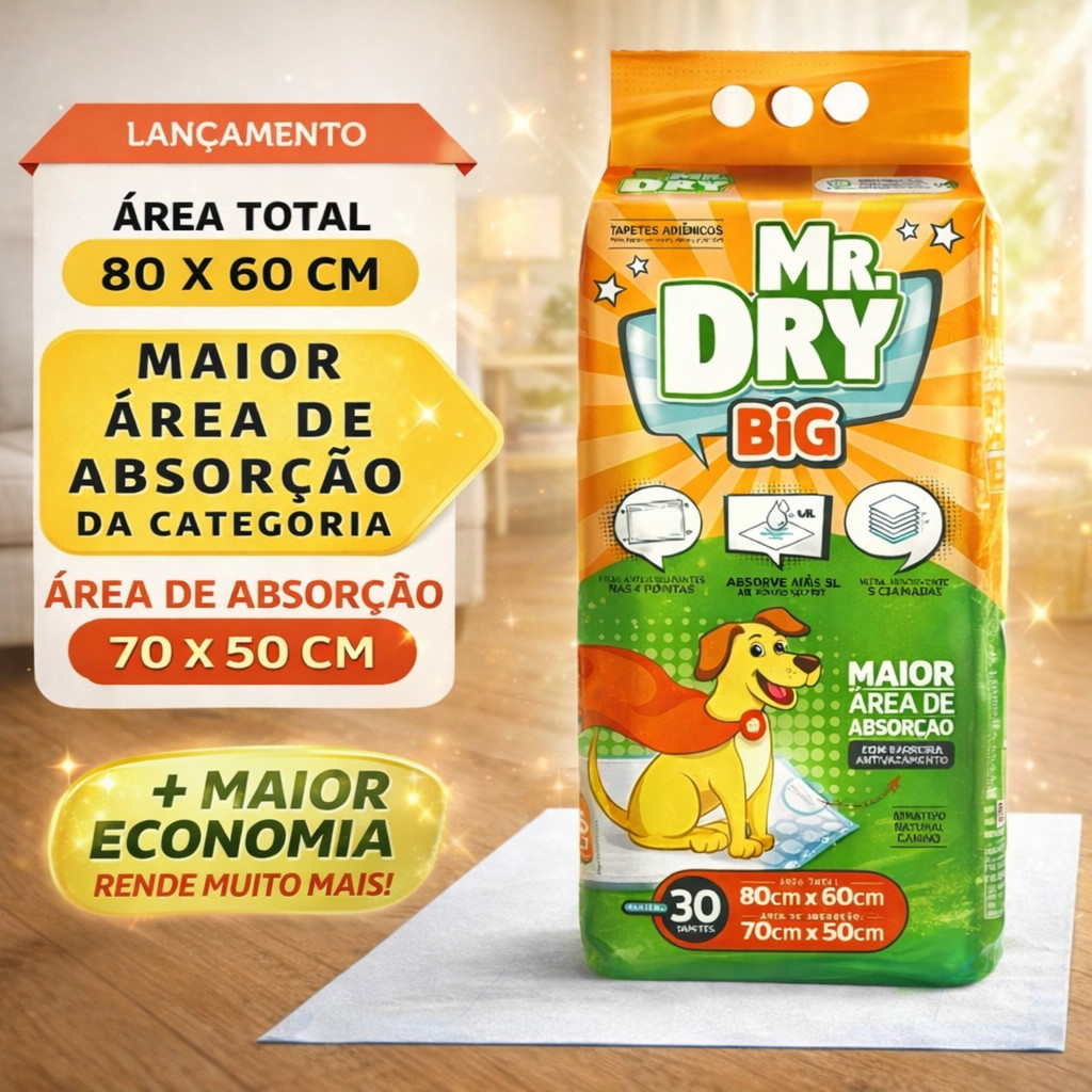 Tapete higienico Mr dry BIG 80x60 30 Unid