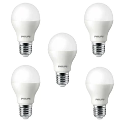 KIT 5 LAMPADAS LED BULBO A60 9W 6500K 806LM BIVOLT