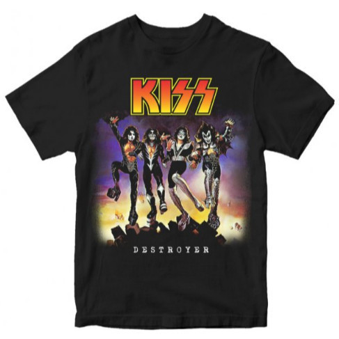 WDROP CAMISETA Camiseta Kiss Destroyer Camisa Blusa Unissex Algodão 30.1 ..