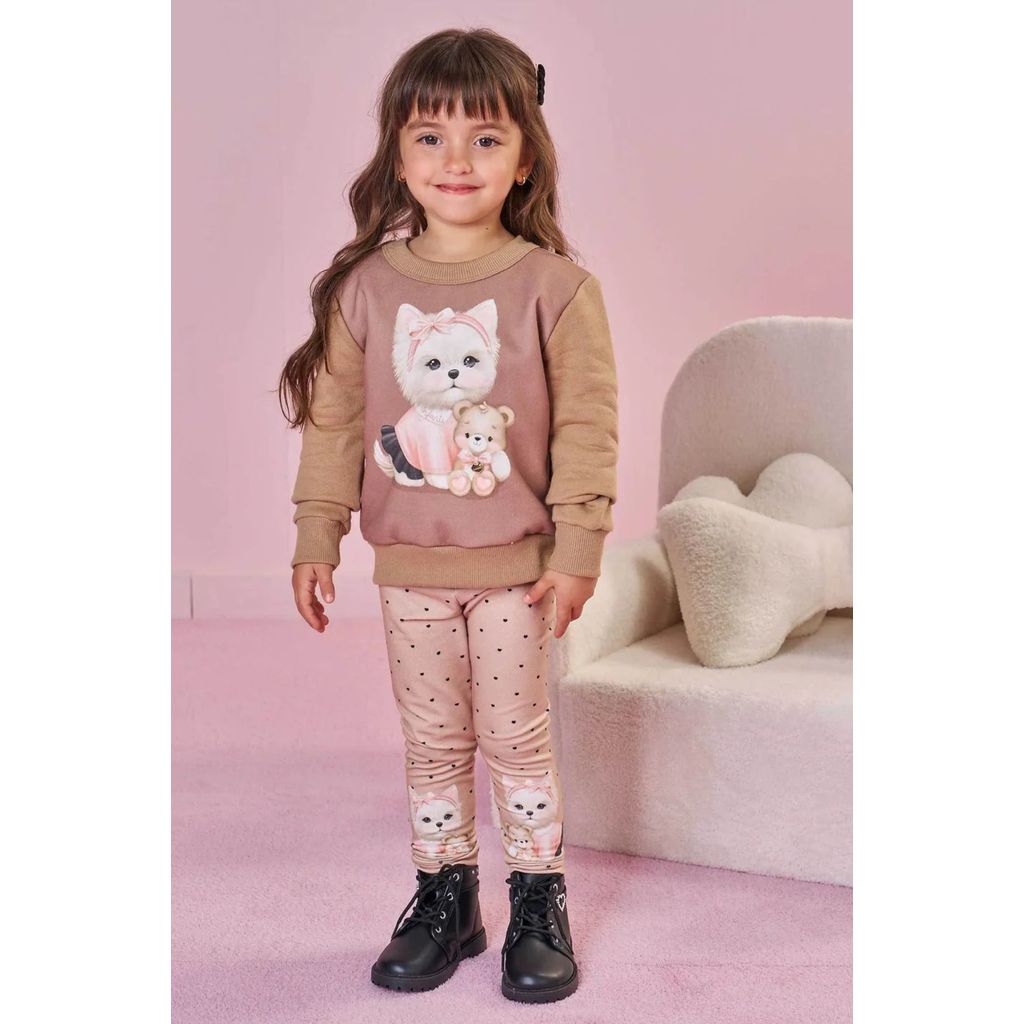 Conjunto Menina Blusão Moletom e Legging Termoskin Infanti
