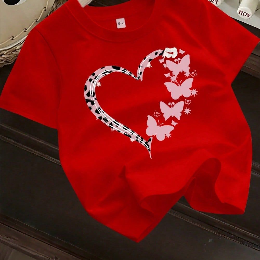 T-shirts Infantil estampadas para menina Camiseta Infantil 100% Algodão tops modernos para crianças