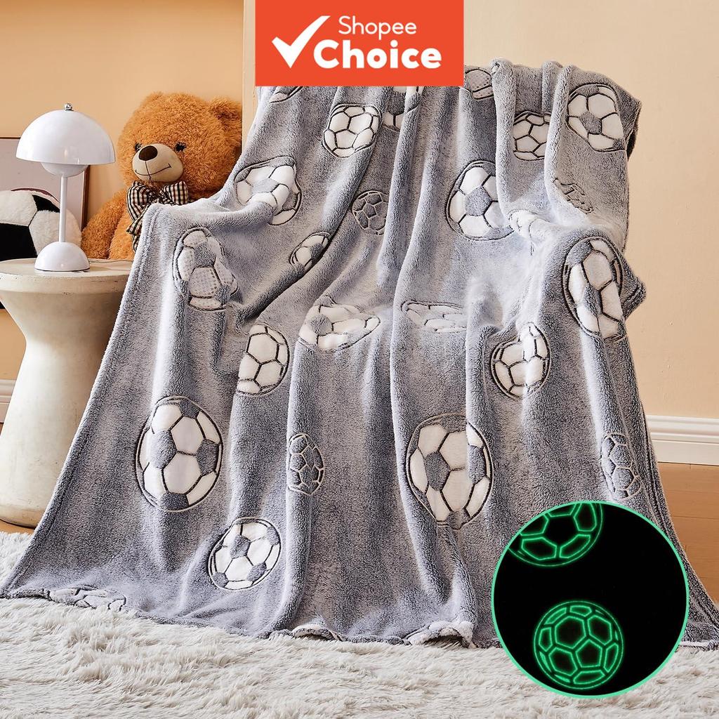  Presentes Brinquedos para Meninos e Meninas - Manta de Futebol que Brilha no Escuro para Aniversário e Natal Decoração