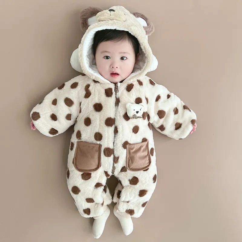 Roupas de lã bonito quente roupas de bebê roupas de inverno macacão bebê recém-nascido bacalhau Hamian moda roupas de in