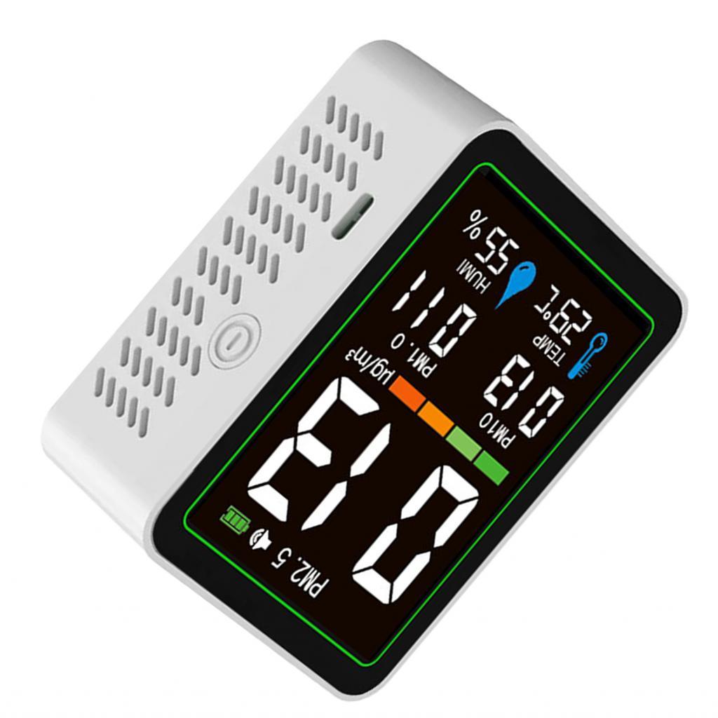 Monitor de Qualidade do Ar 5 em 1 Genérico, Detector, Medidor de Umidade e Temperatura Escritório Doméstico